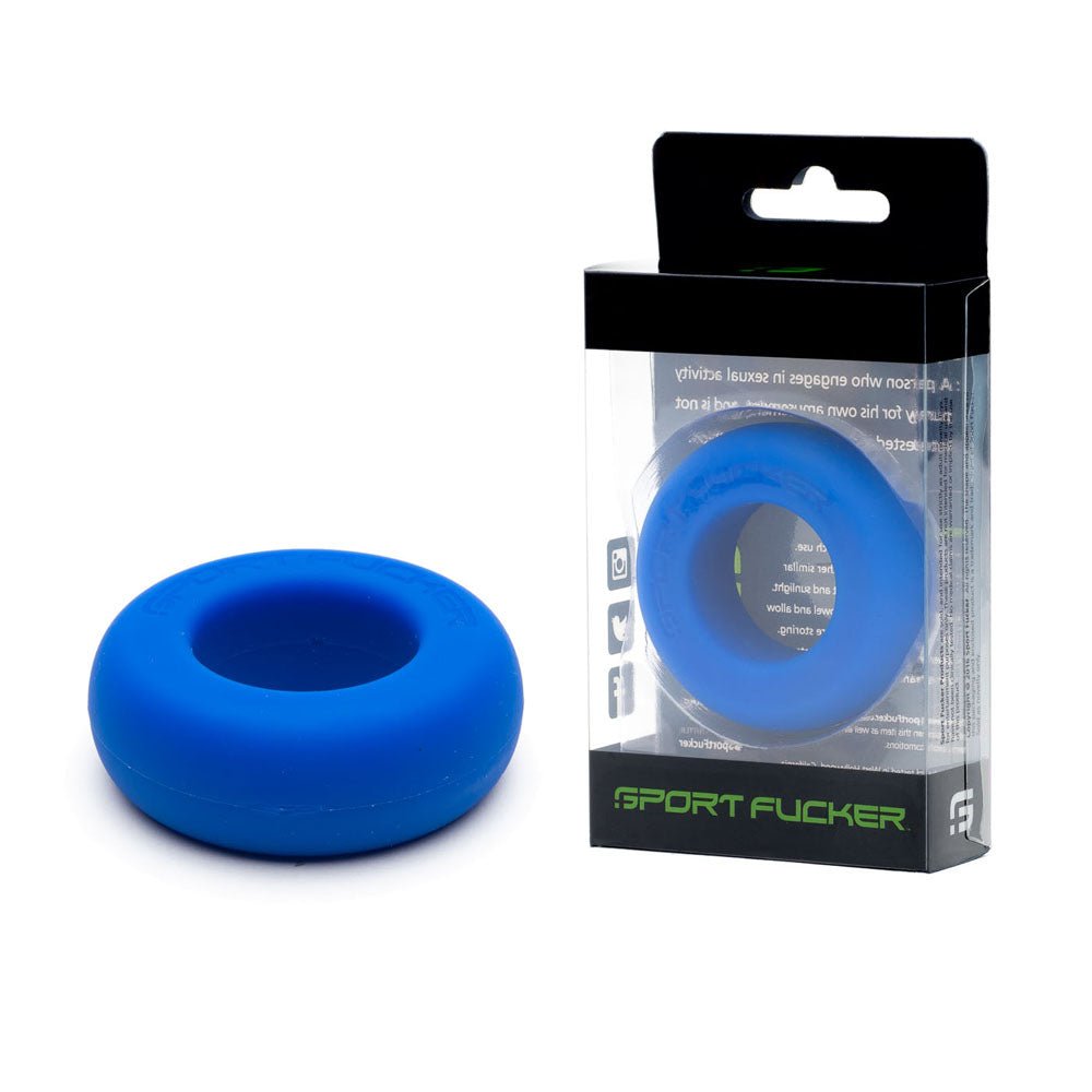 Sport Fucker Muscle Ring - Blue Cock Ring – Sex toys NZ by Naughtyhut. Discreet delivery nationwide.