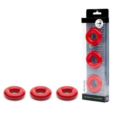 Buy Sport Fucker Rubber Cockring - Red Cock Ring – Naughtyhut NZ sex toys online. Discreet delivery & top brands.