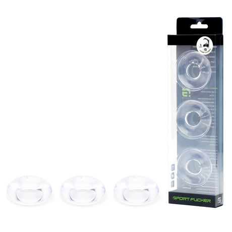 Buy Sport Fucker Rubber Cockring - Clear Cock Ring – Naughtyhut NZ sex toys online. Discreet delivery & top brands.