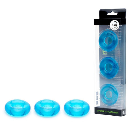Buy Sport Fucker Rubber Cockring - Ice Blue Cock Ring – Naughtyhut NZ sex toys online. Discreet delivery & top brands.