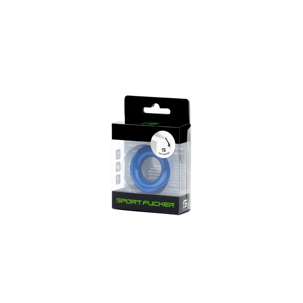 Buy Sport Fucker Wedge - Blue Cock Ring – Naughtyhut NZ sex toys online. Discreet delivery & top brands.