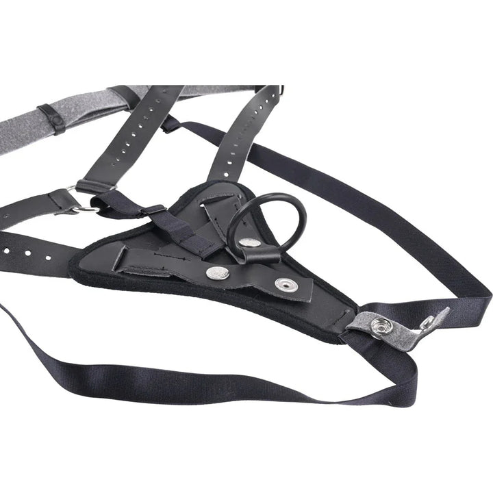 Aurora harness laid at an angle with the waist strap trailing