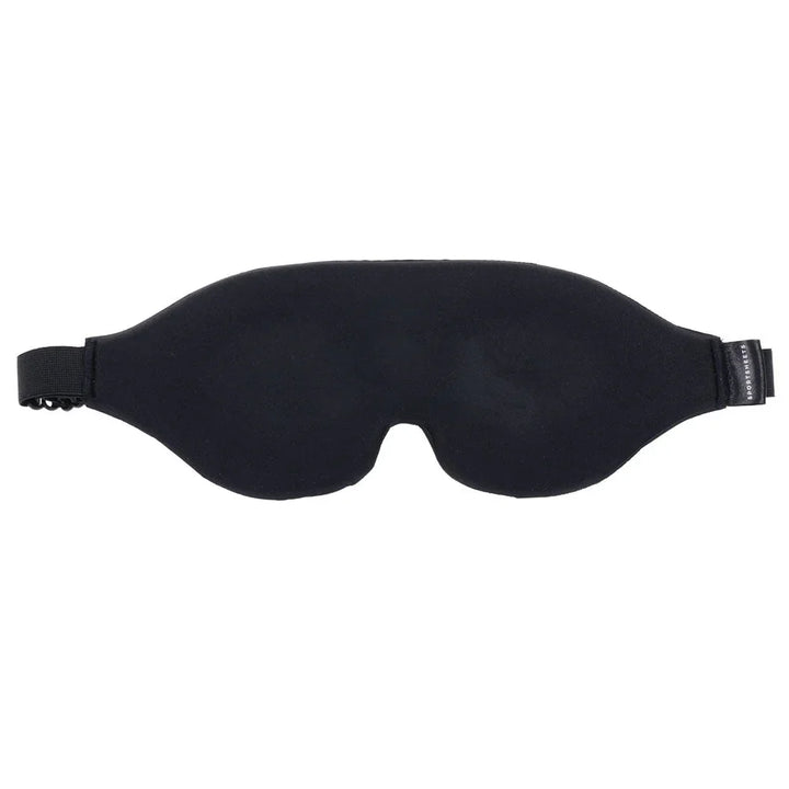 Blackout Blindfold laid flat with the smooth outer face upward