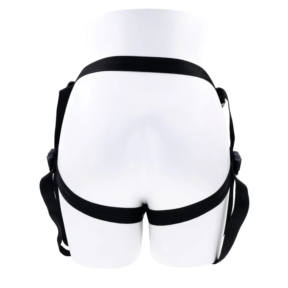 Dual Desires harness on a mannequin form seen from behind