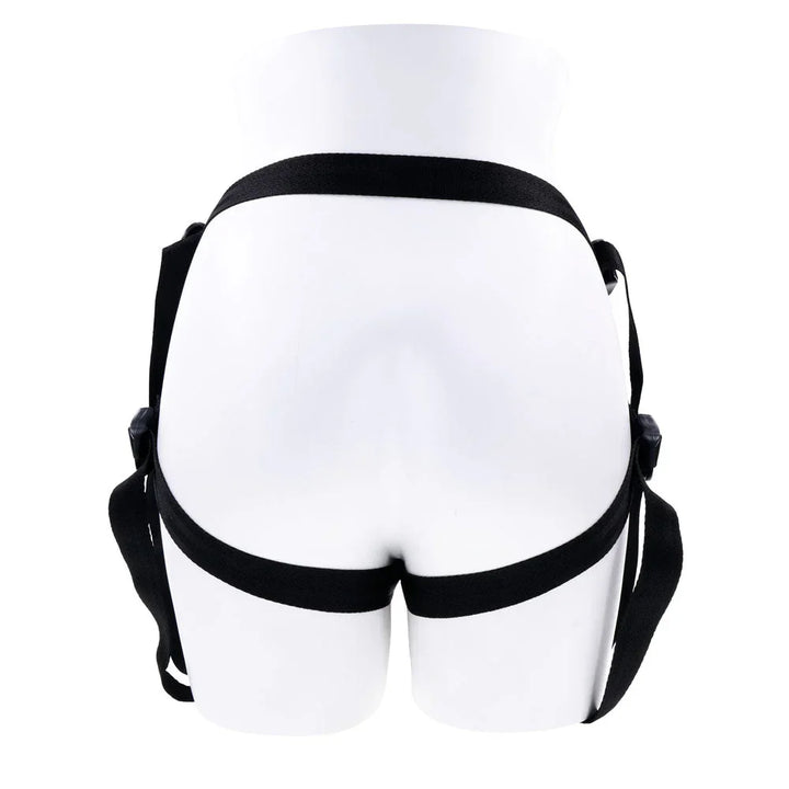 Dual Desires harness on a mannequin form seen from behind