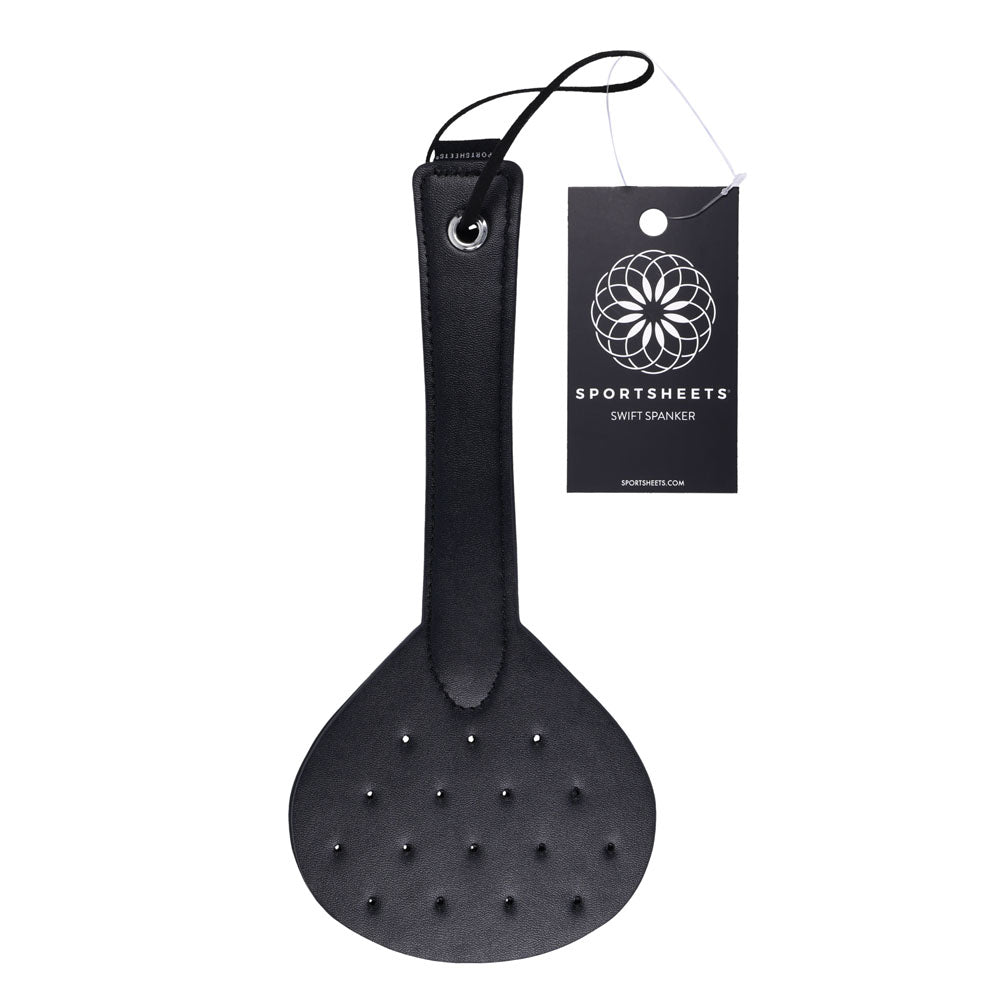 Buy SPORTSHEETS Swift Spanker - Black Spanking Paddle – Naughtyhut NZ sex toys online. Discreet delivery & top brands.