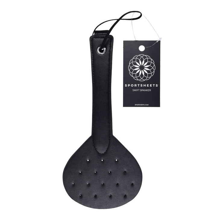 SPORTSHEETS Swift Spanker - Black Spanking Paddle – Sex toys NZ by Naughtyhut. Discreet delivery nationwide.