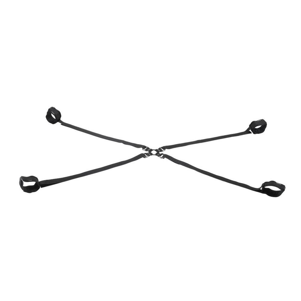 Buy SPORTSHEETS Velvet Noir Adjustable Hog Tie & Cuff Set - Black Restraints – Naughtyhut NZ sex toys online. Discreet delivery & top brands.