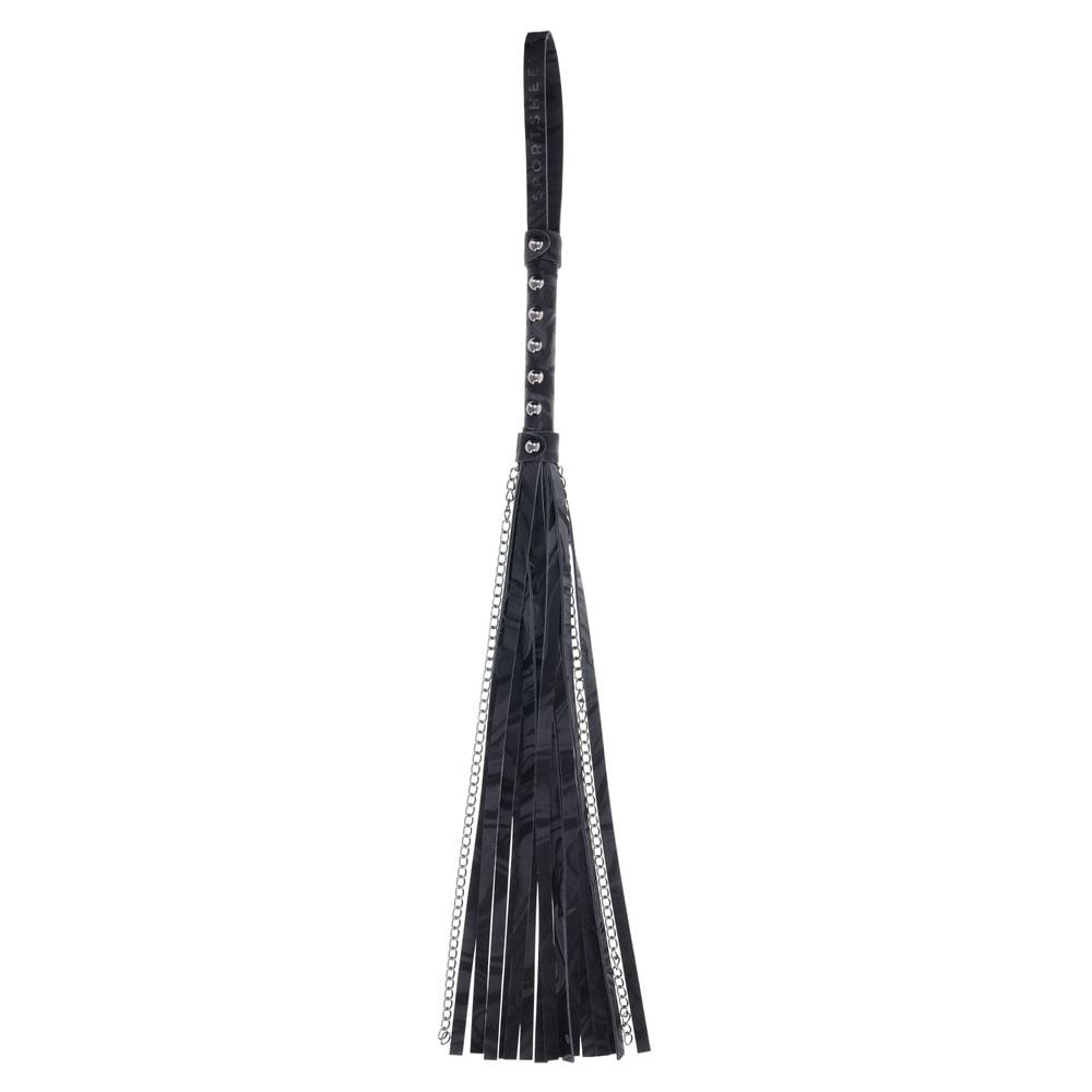 Buy SPORTSHEETS Velvet Noir Chain Flogger - Black 43 cm Flogger Whip – Naughtyhut NZ sex toys online. Discreet delivery & top brands.