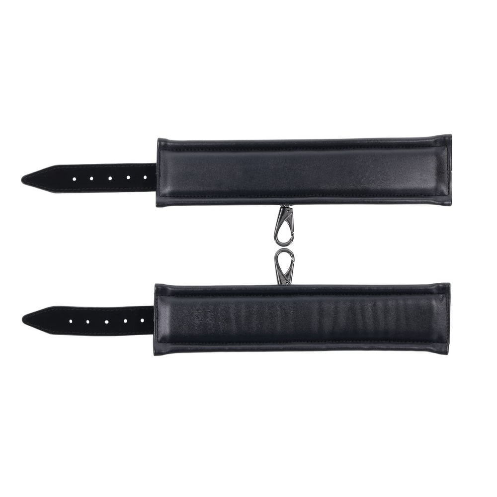 SPORTSHEETS Velvet Noir Handcuffs - Black Adjustable Cuff Restraints – Sex toys NZ by Naughtyhut. Discreet delivery nationwide.