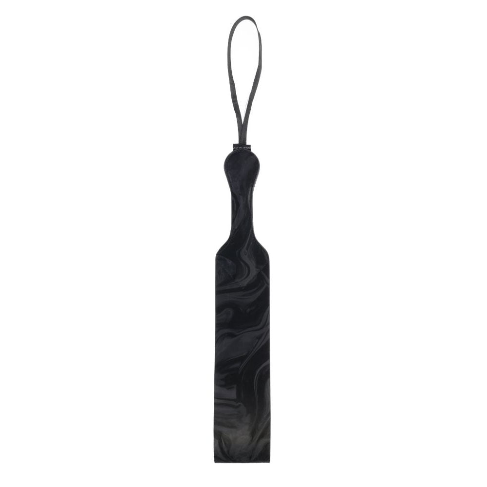 SPORTSHEETS Velvet Noir Loop Paddle - Black 42 cm Paddle – Sex toys NZ by Naughtyhut. Discreet delivery nationwide.