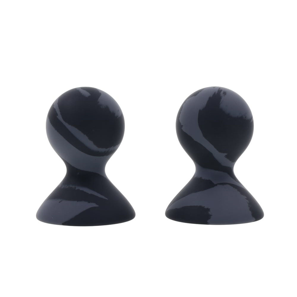 SPORTSHEETS Velvet Noir Silicone Nipple Suckers - Black/Grey Nipple Suckers - Set of 2 – Sex toys NZ by Naughtyhut. Discreet delivery nationwide.