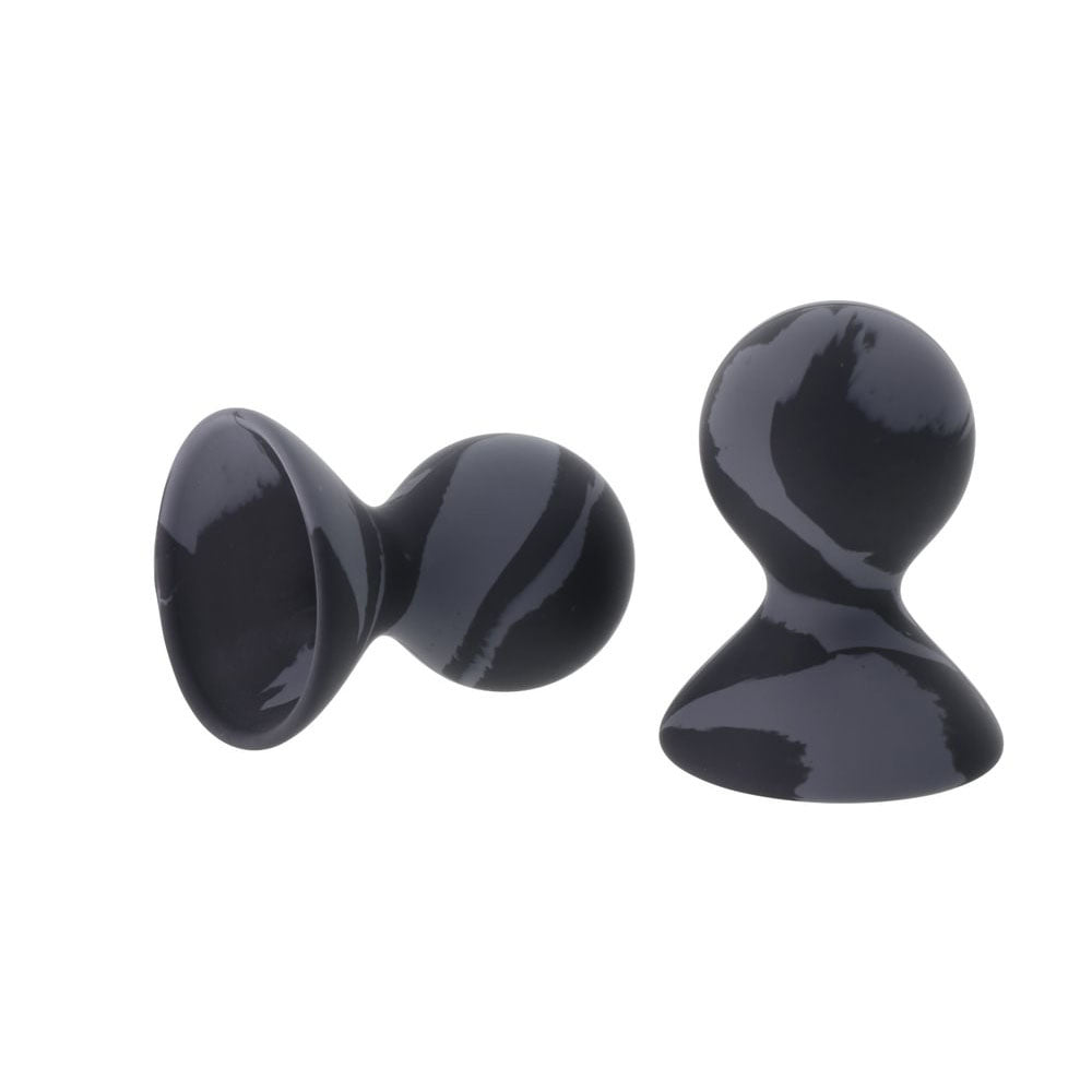 SPORTSHEETS Velvet Noir Silicone Nipple Suckers - Black/Grey Nipple Suckers - Set of 2 – Sex toys NZ by Naughtyhut. Discreet delivery nationwide.
