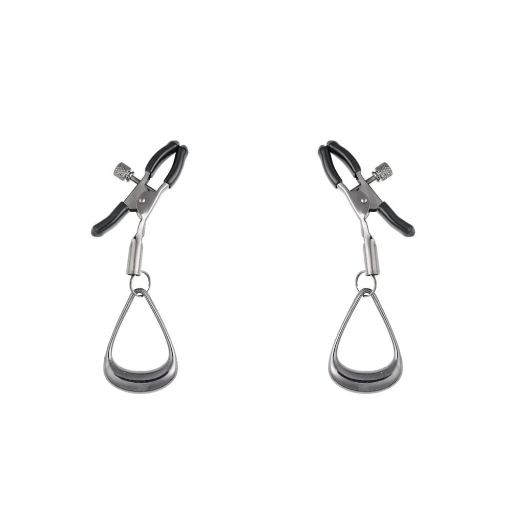 SPORTSHEETS Velvet Noir Tuggable Nipple Clamps - Gunmetal Adjustable Nipple Restraints – Sex toys NZ by Naughtyhut. Discreet delivery nationwide.