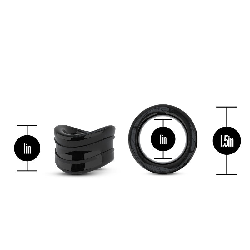 Buy Stay Hard Beef Ball Stretcher Snug - Black 2.5 cm Ball Stretcher Ring – Naughtyhut NZ sex toys online. Discreet delivery & top brands.