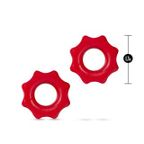Buy Stay Hard Nutz - Red Cock Rings - Set of 2 – Naughtyhut NZ sex toys online. Discreet delivery & top brands.