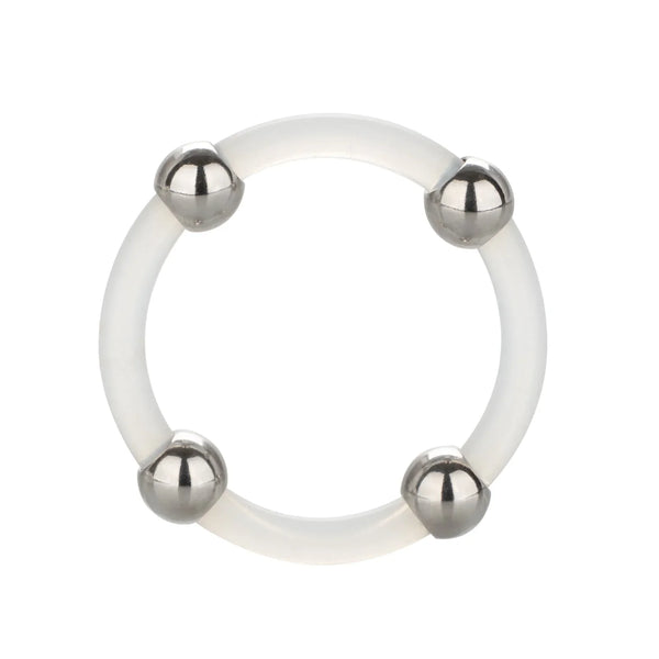 CalExotics Steel Beaded Silicone Ring, Large