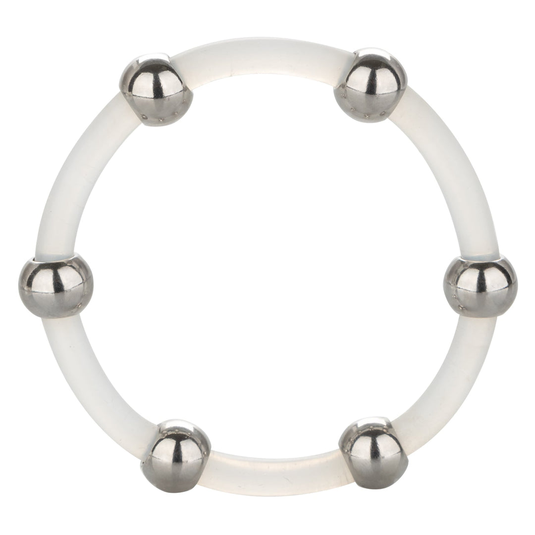 Steel Beaded Silicone Ring - X - Large – Sex toys NZ by Naughtyhut. Discreet delivery nationwide.
