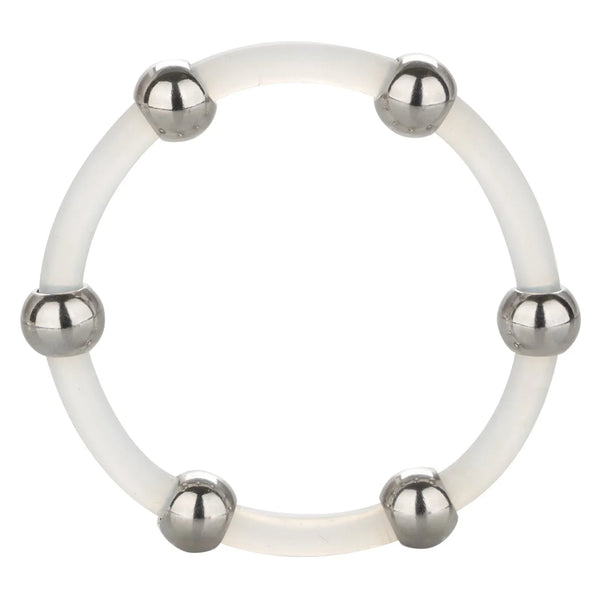CalExotics Steel Beaded Silicone Ring, X-Large