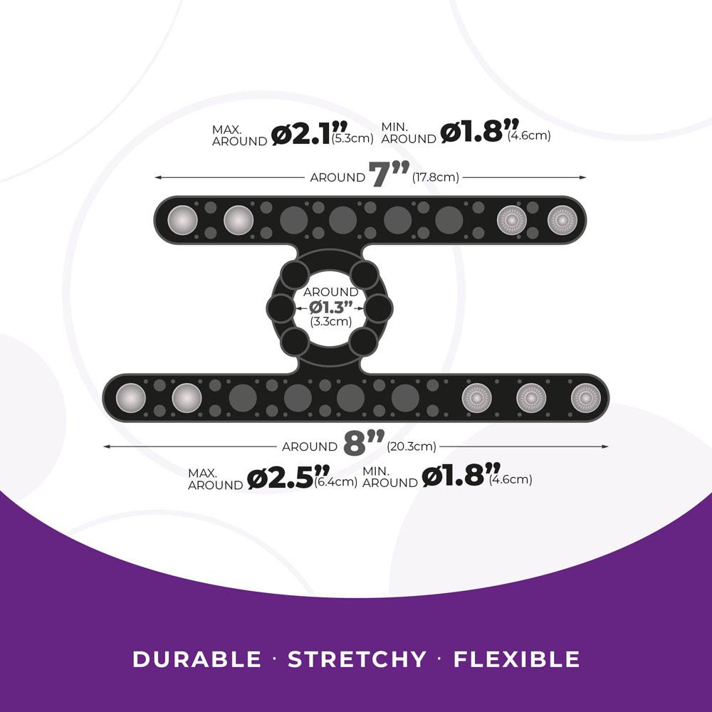 Buy Strap The Balls - Black Adjustable Cock & Ball Rings – Naughtyhut NZ sex toys online. Discreet delivery & top brands.