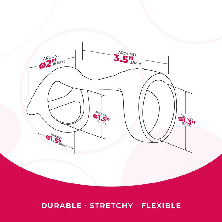 Strap The Balls - Black Cock Strap with Ball Stretcher – Sex toys NZ by Naughtyhut. Discreet delivery nationwide.