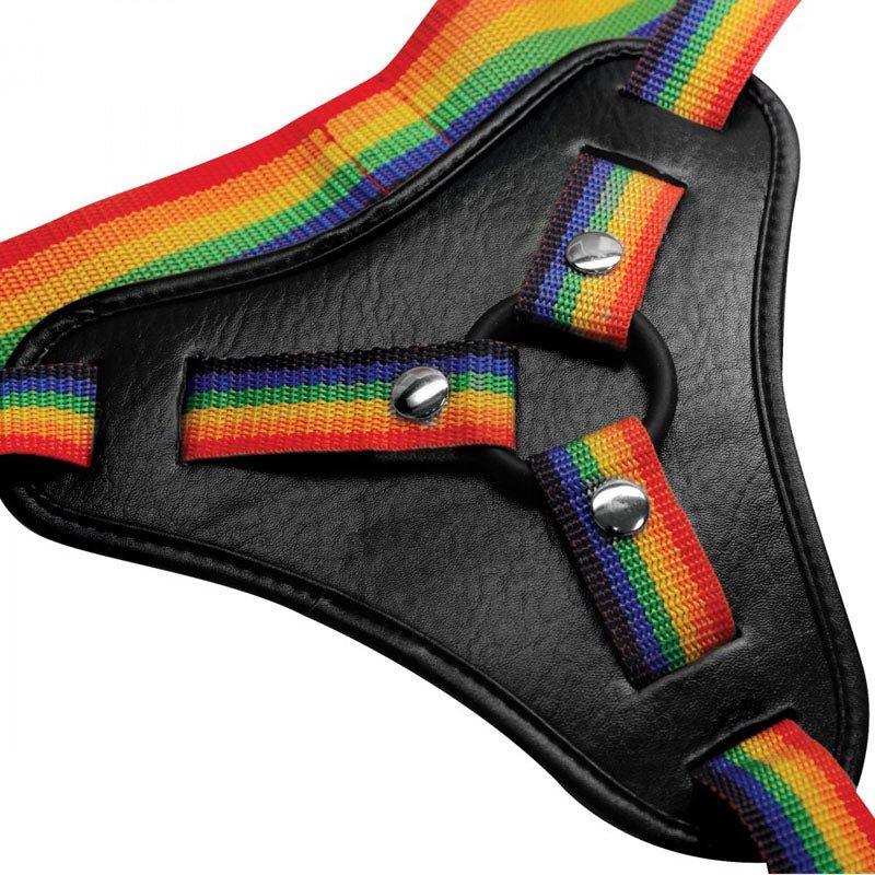 Buy Strap - U Take the Rainbow - Rainbow Universal Strap - On Harness (No Probe Included) – Naughtyhut NZ sex toys online. Discreet delivery & top brands.
