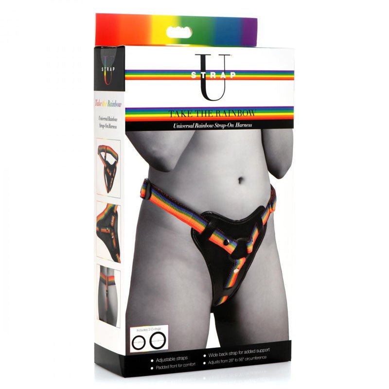 Strap - U Take the Rainbow - Rainbow Universal Strap - On Harness (No Probe Included) – Sex toys NZ by Naughtyhut. Discreet delivery nationwide.