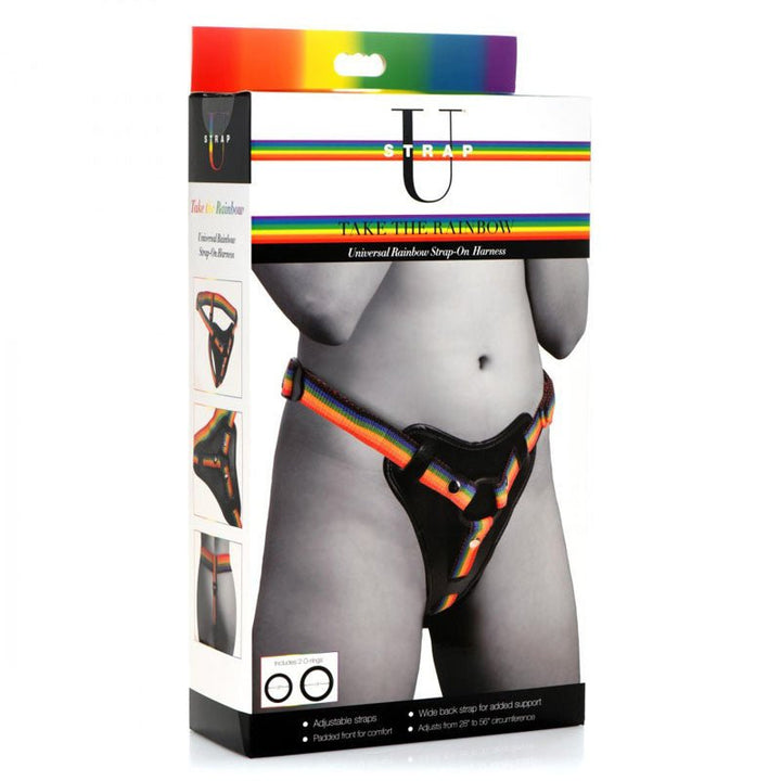 Strap - U Take the Rainbow - Rainbow Universal Strap - On Harness (No Probe Included) – Sex toys NZ by Naughtyhut. Discreet delivery nationwide.