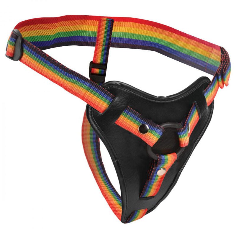 Buy Strap - U Take the Rainbow - Rainbow Universal Strap - On Harness (No Probe Included) – Naughtyhut NZ sex toys online. Discreet delivery & top brands.