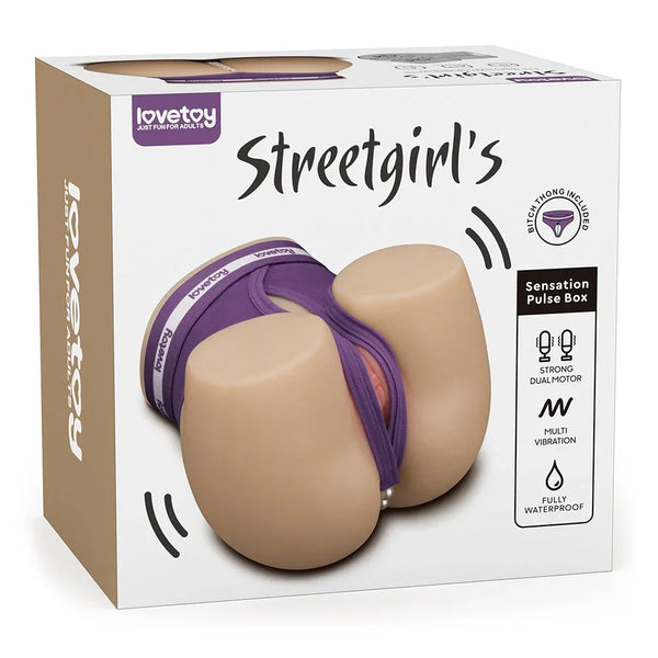 Lovetoy Streetgirls Sensation Pulse masturbator retail box with the torso toy pictured