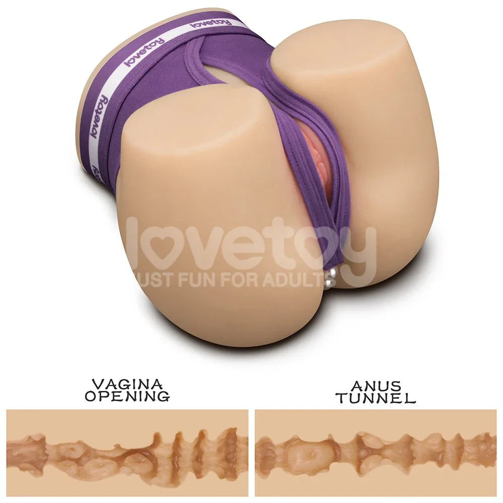 Streetgirls masturbator with cutaway diagrams of the ribbed vagina and anus tunnels