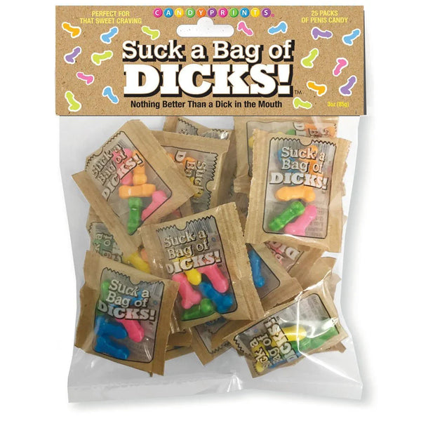 Suck a Bag of Dicks! Bag of 25 - Pecker Lollies - Bulk Bag of 25 Party Packs – Sex toys NZ by Naughtyhut. Discreet delivery nationwide.