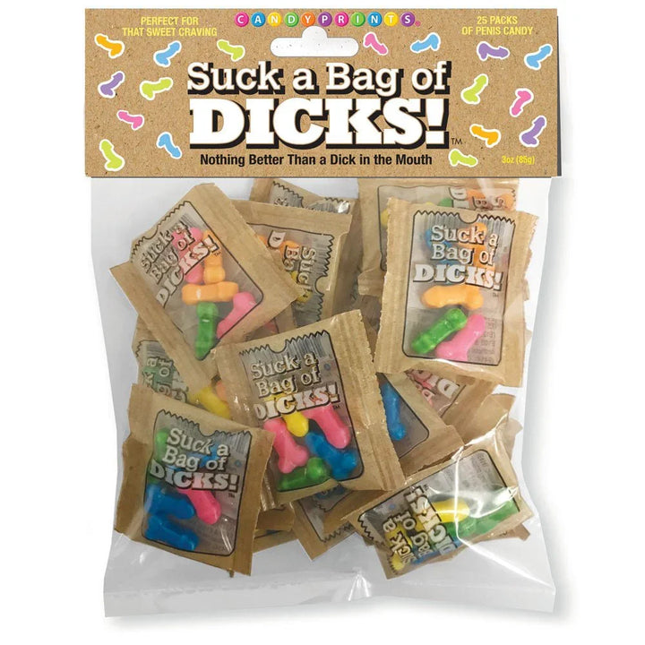 Suck a Bag of Dicks! Bag of 25 - Pecker Lollies - Bulk Bag of 25 Party Packs – Sex toys NZ by Naughtyhut. Discreet delivery nationwide.