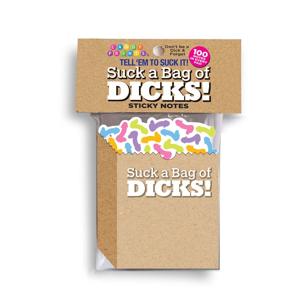 Suck A Bag Of Dicks! Sticky Notes - Novelty Sticky Notes - 100 Pack – Sex toys NZ by Naughtyhut. Discreet delivery nationwide.
