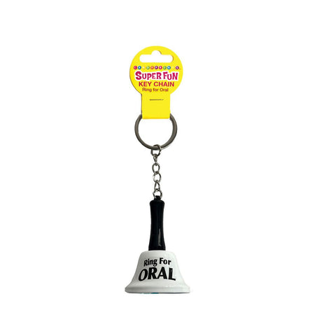 Buy Super Fun Key Chain - Ring For Oral - Novelty Bell Keychain – Naughtyhut NZ sex toys online. Discreet delivery & top brands.