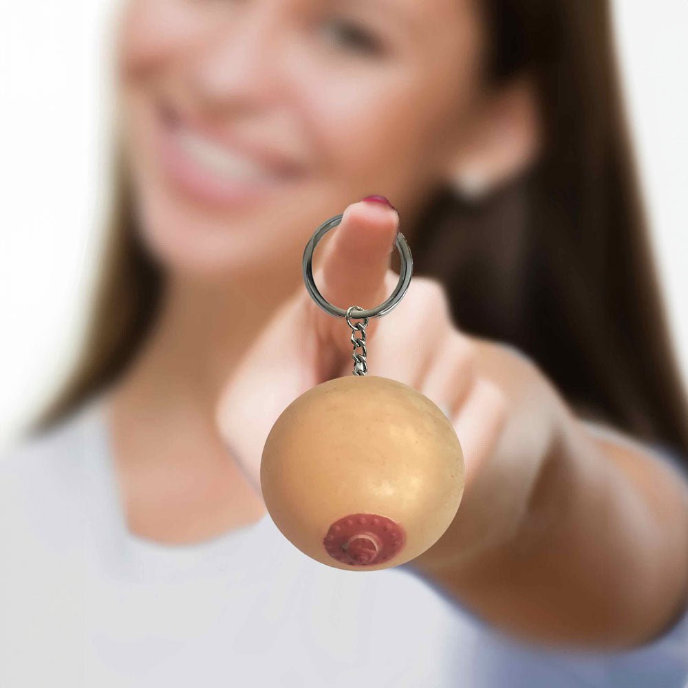 Buy Super Fun Key Chain - Squishy Boob - Novelty Keychain – Naughtyhut NZ sex toys online. Discreet delivery & top brands.