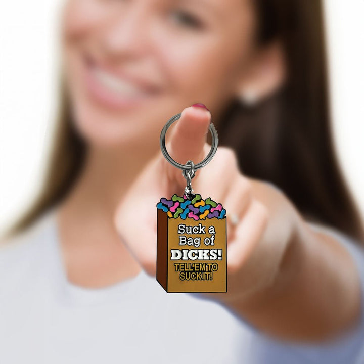 Super Fun Key Chain - Suck A Bag - Novelty Keychain – Sex toys NZ by Naughtyhut. Discreet delivery nationwide.