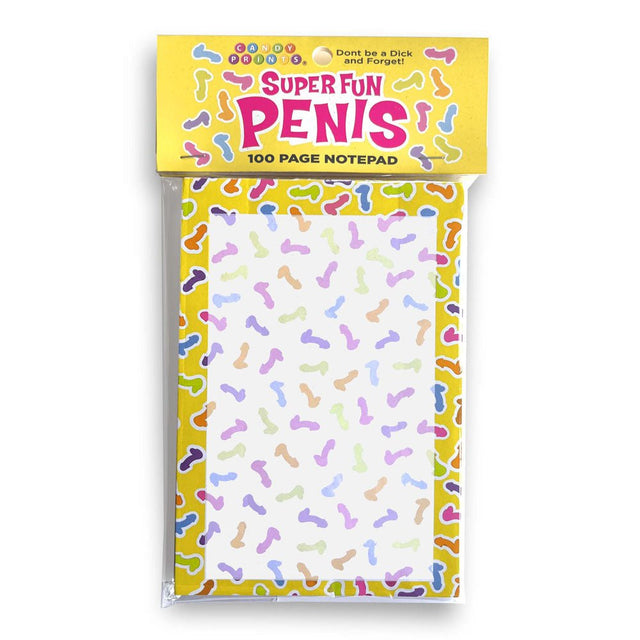 Buy Super Fun Penis Notepad - Novelty Notepad - 100 Pages – Naughtyhut NZ sex toys online. Discreet delivery & top brands.