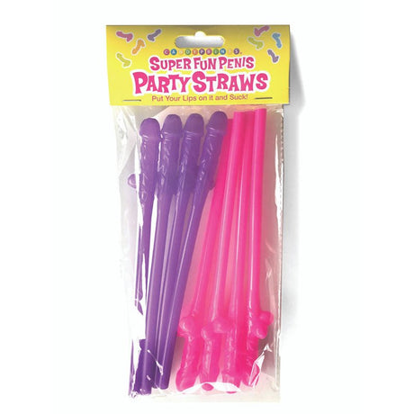 Buy Super Fun Penis Party Straws - Pink/Purple Dicky Straws - Set of 8 – Naughtyhut NZ sex toys online. Discreet delivery & top brands.