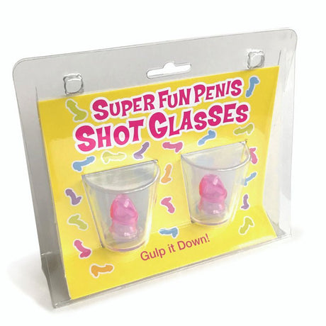 Buy Super Fun Penis Shot Glasses - Set of 2 – Naughtyhut NZ sex toys online. Discreet delivery & top brands.