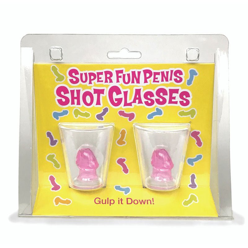 Buy Super Fun Penis Shot Glasses - Set of 2 – Naughtyhut NZ sex toys online. Discreet delivery & top brands.
