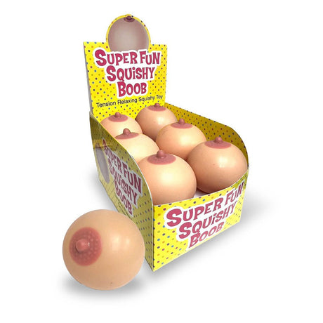 Buy Super Fun Squishy Boobs - Counter Display - Boobie Stress Balls - Counter Display of 12 – Naughtyhut NZ sex toys online. Discreet delivery & top brands.