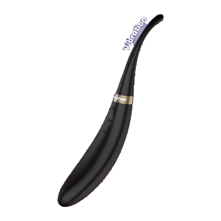 Satisfyer Tip Tease in Black - product-only shot on white