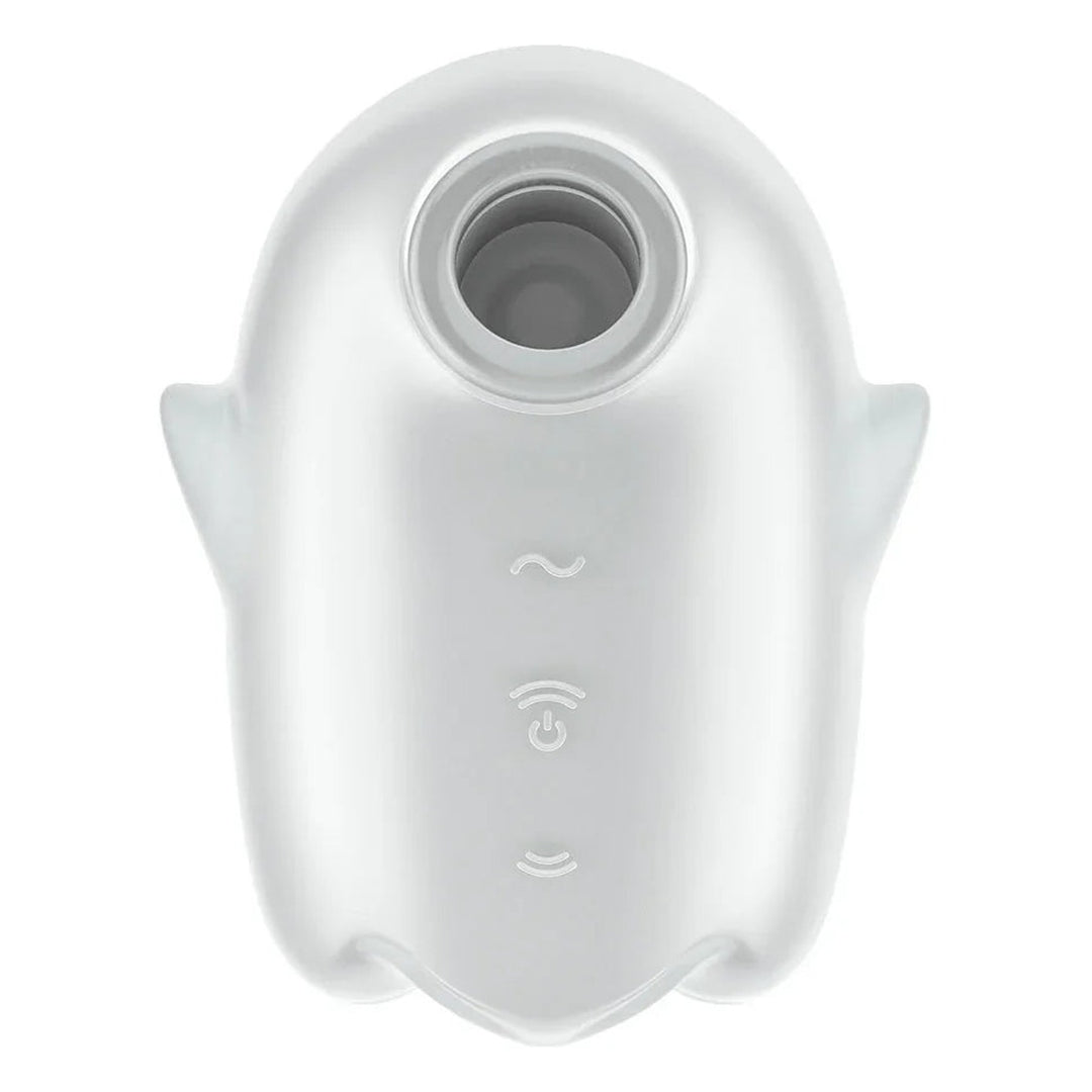 Satisfyer Glowing Ghost in White, product-only colour swatch on white