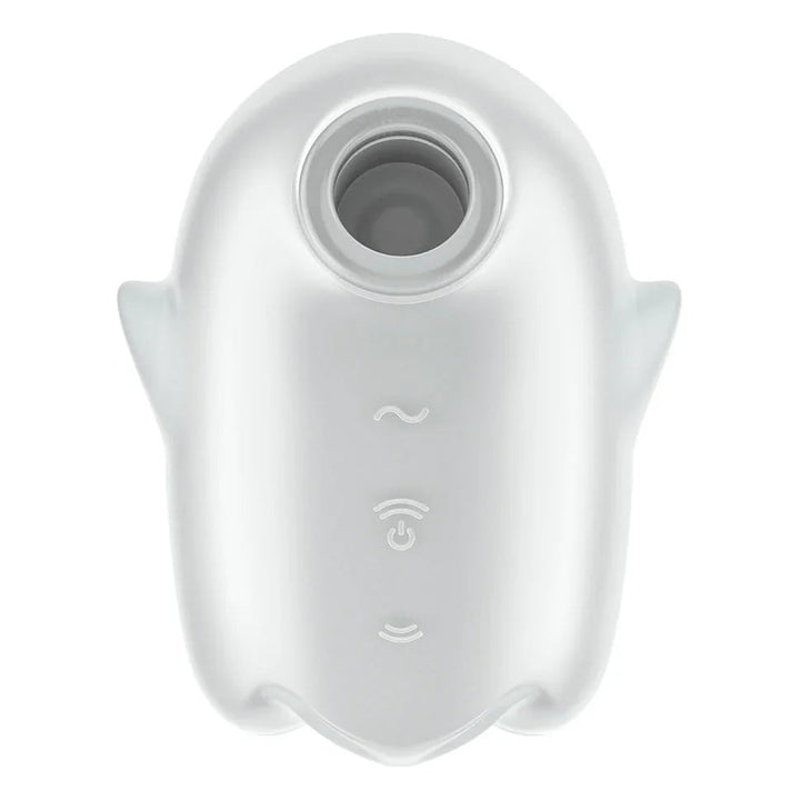 Satisfyer Glowing Ghost in White, product-only colour swatch on white