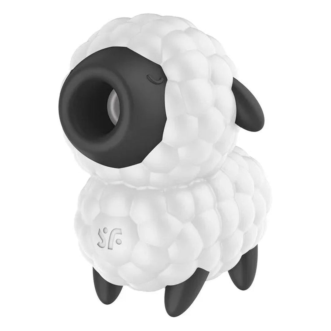 Satisfyer Dreamy Sheep in White/Black, product-only colour swatch on white