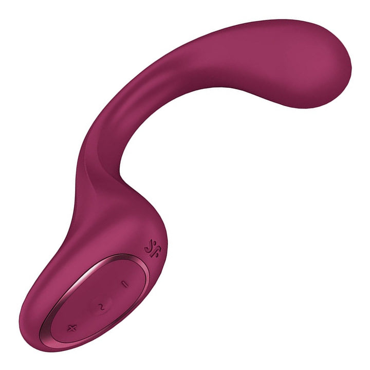 Satisfyer G For Goddess 2 in Wine Red, product-only colour swatch on white