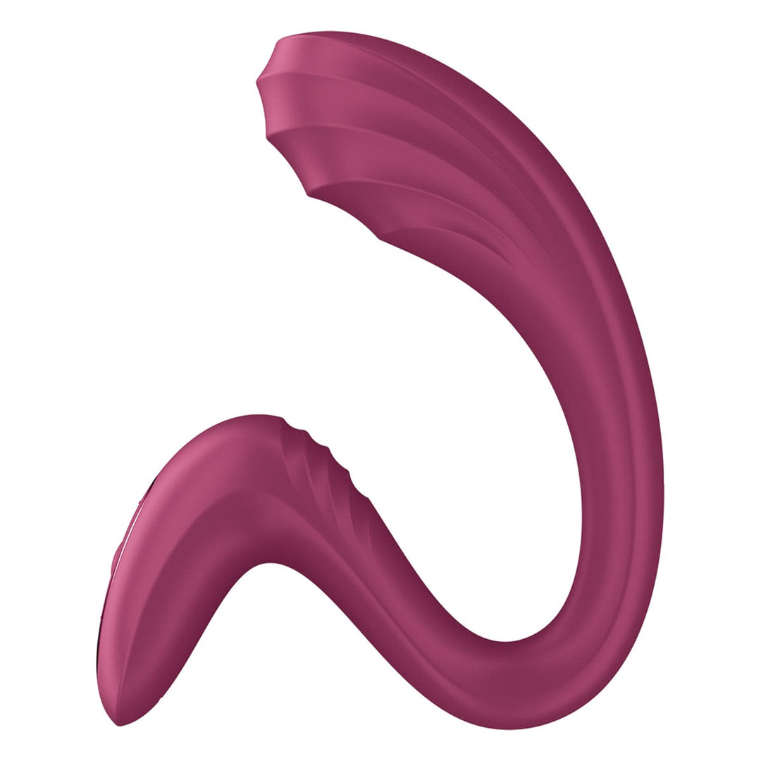 Satisfyer G For Goddess 3 in Wine Red, product-only colour swatch on white