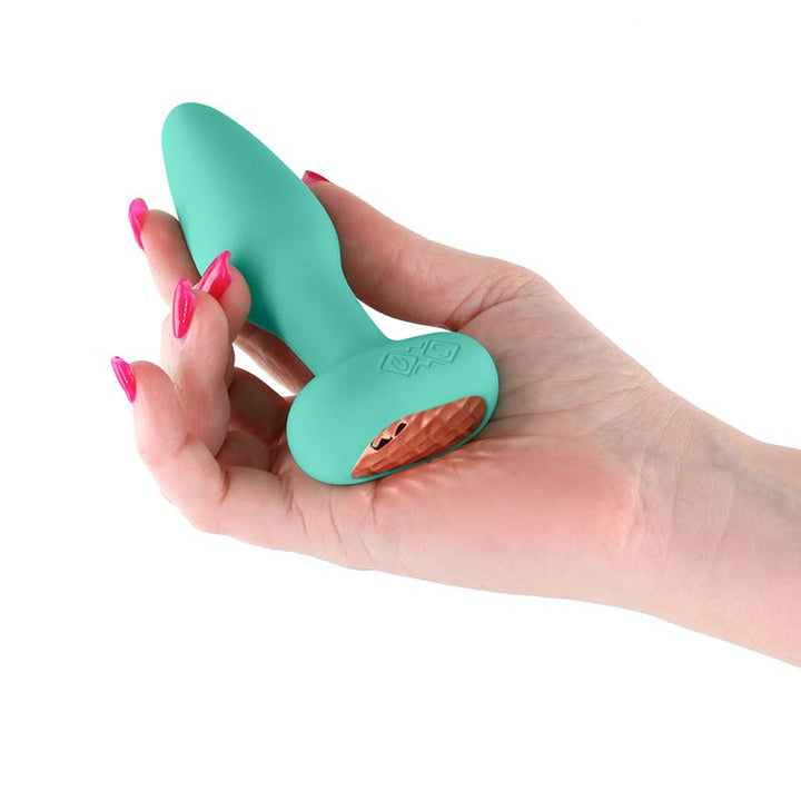 Techno - Prism - Teal 10.9 cm USB Rechargeable Butt Plug with App Control – Sex toys NZ by Naughtyhut. Discreet delivery nationwide.