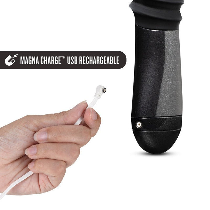 Temptasia Lazarus Thrusting Dildo - Black 25.4 cm USB Rechargeable Thrusting Dildo – Sex toys NZ by Naughtyhut. Discreet delivery nationwide.